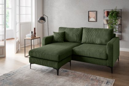 Eliza von Benformato - Polstersofa Ausführung links moosgrün