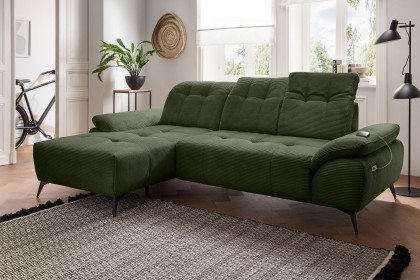 Fiore-LE25 von Benformato - Polstersofa Variante links moosgrün