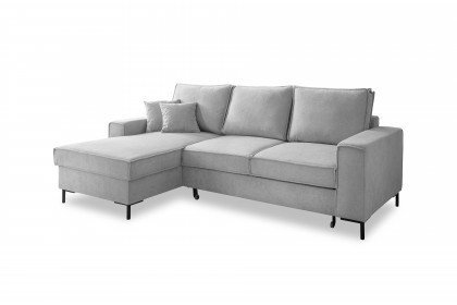 Rom-LE25 von Benformato - Ecksofa links silber