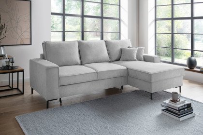 Rom-LE25 von Benformato - Ecksofa rechts silber