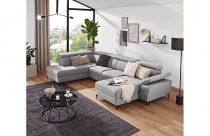 Braga-LE25 von BENIX - Wohnlandschaft links grau