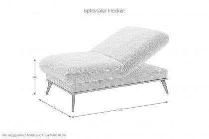 Santorini von BENIX - Polsterecke rechts grau