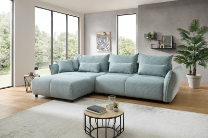 Amaro von Benformato - Ecksofa Ausführung links aqua