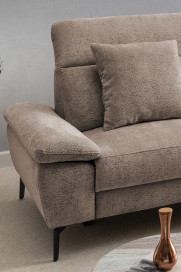 Cancelli von Benformato - Ecksofa Ausführung rechts braun