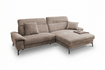 Cancelli von Benformato - Ecksofa Ausführung rechts braun