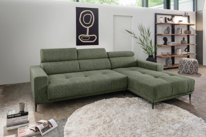 Intera von Benformato - Ecksofa Ausführung rechts dunkelgrün