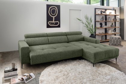 Intera von Benformato - Ecksofa Ausführung rechts dunkelgrün