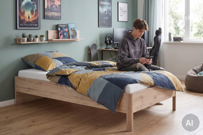 MULTIFLEX von Schlüter Möbelfabrik - Jugendbett 100x200 cm Eiche San Remo