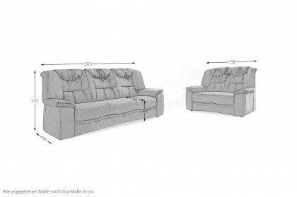 Grande von Benformato - Polster-Duo anthrazit