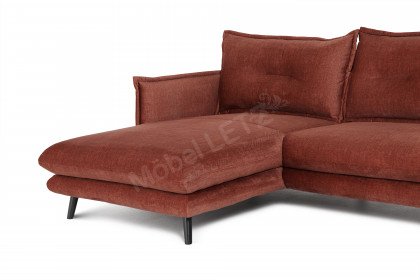 Lazio von Benformato - Eckgarnitur links koralle