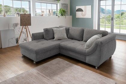 Agira von Benformato - Ecksofa Ausführung links grau