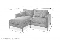 Eliza von Benformato - Ecksofa Ausführung links aqua