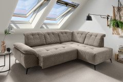 Fiore-LE25 von Benformato - Eckcouch rechts grau-braun