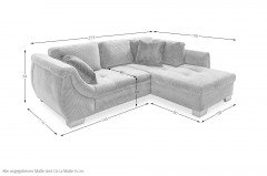 Flora von Benformato - Ecksofa Variante rechts aqua