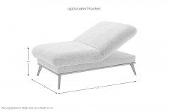 Santorini von BENIX - Polsterecke rechts grau