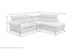 Othello von BENIX - Ecksofa rechts beige