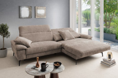 Cancelli von Benformato - Ecksofa Ausführung rechts braun