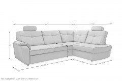 Edina von Benformato - Eckgarnitur rechts dunkelgrau