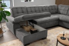 Attentione von Benformato - XXL-Garnitur rechts dunkelgrau